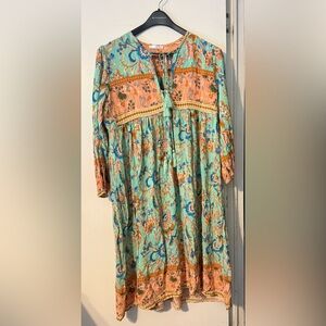 Floral Bohemian Dress - Multicolor